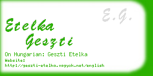 etelka geszti business card